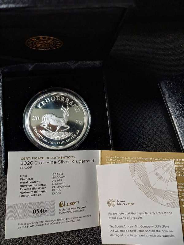 2020 Silver Krugerrand 2 oz Proof