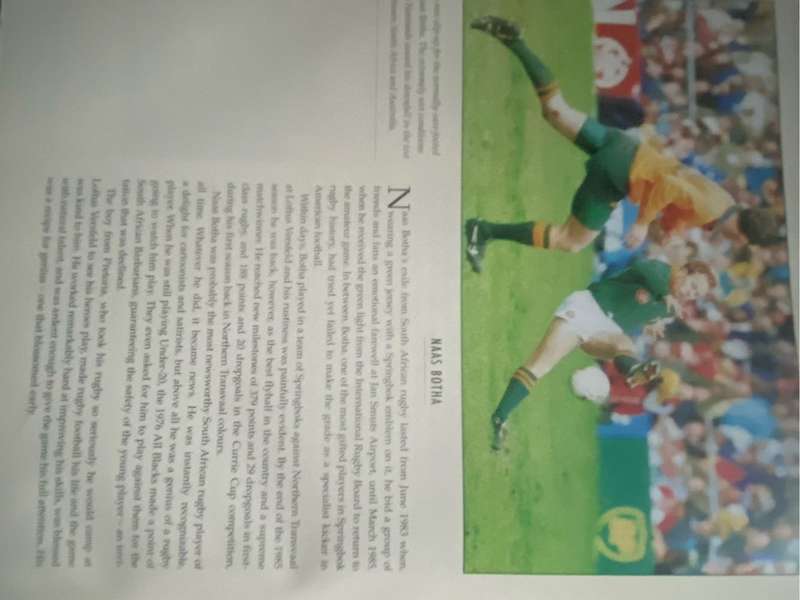 Rugby book - Springbok Rugby  - an illustrated history