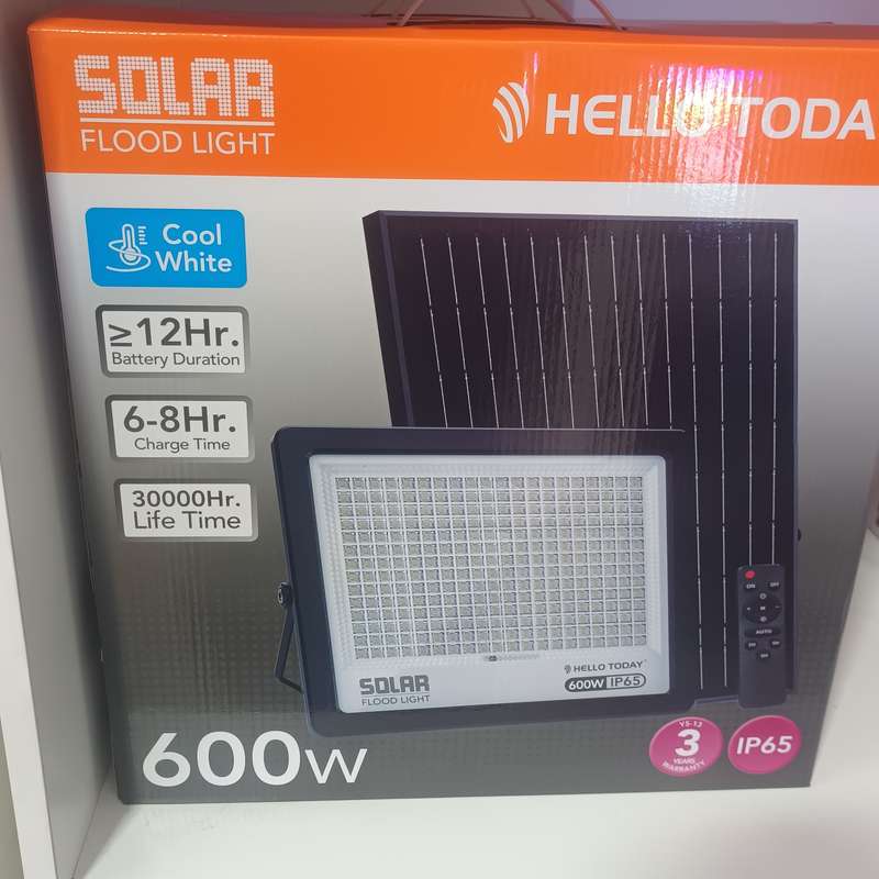 600w solar floodlight Hello Today