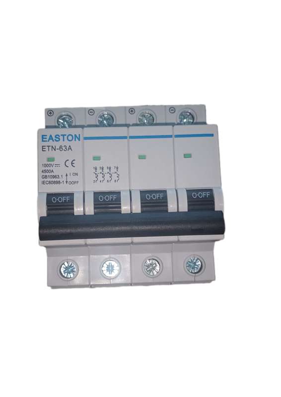 DIN 4-pole DC circuit breaker 63A