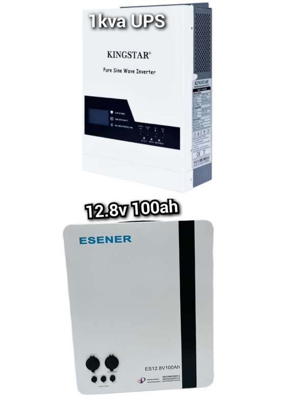 1kva ups inverter  12.8v 100ah lithium battery