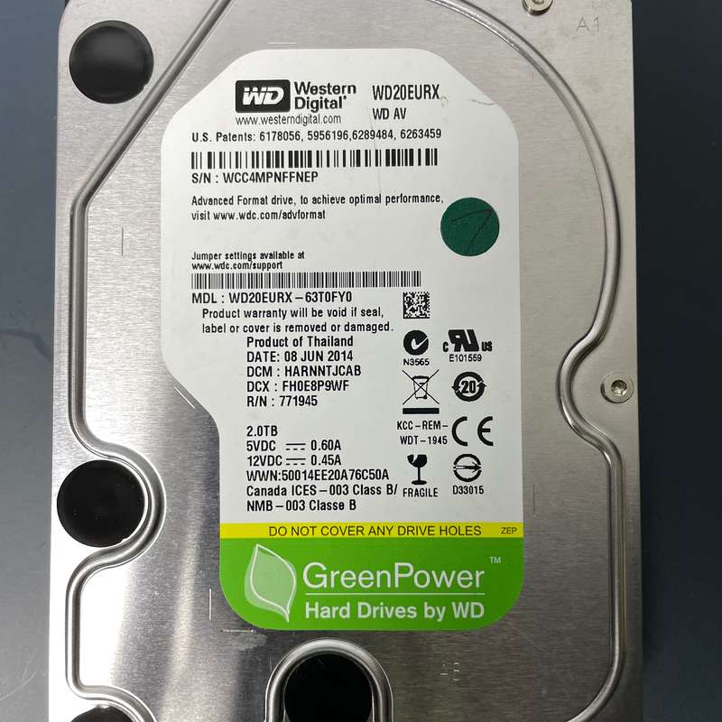 Western Digital Green  2TB Hard Drive