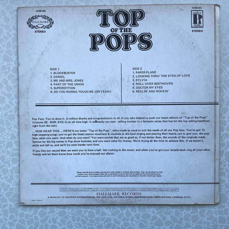 Top of the Pops (Volume 28) Vinyl LP