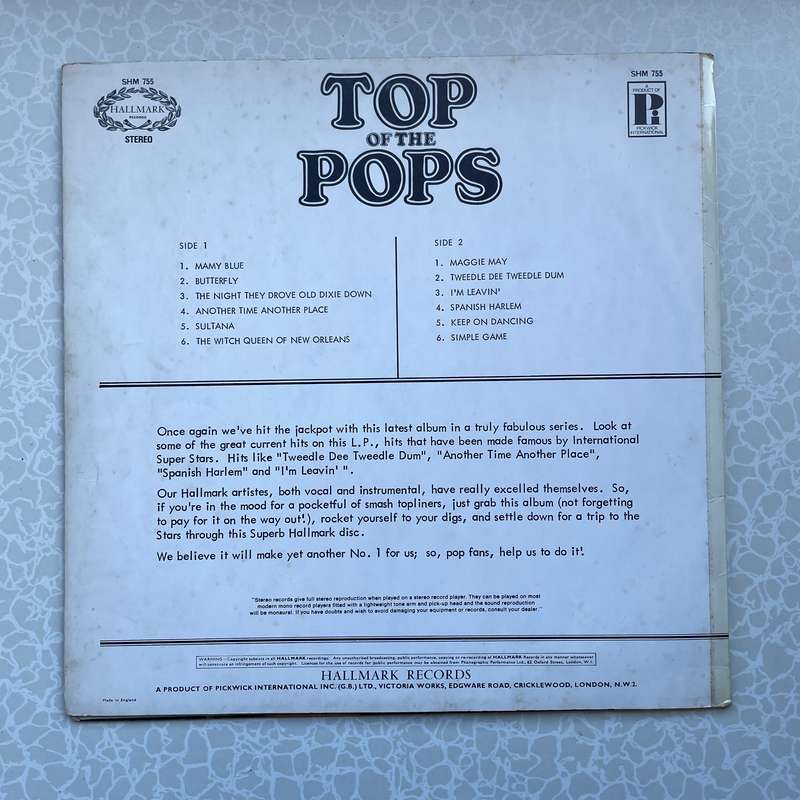 Top of The Pops Vol.20 LP Vinyl Record