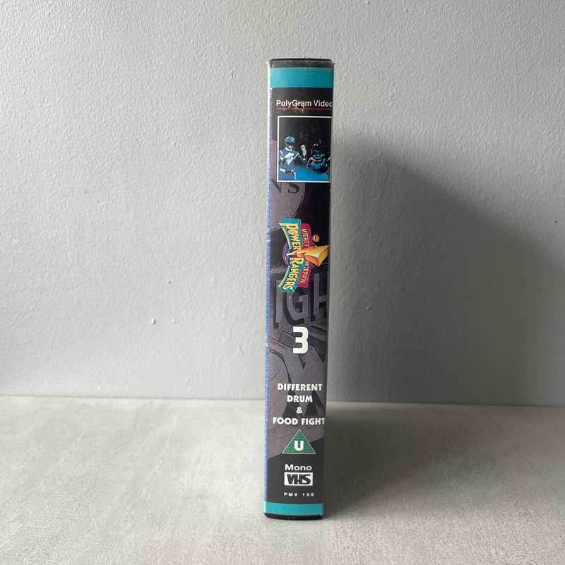 Mighty Morphin Power Rangers VHS Tape Vol. 3 (Different Drum & Food Fight)