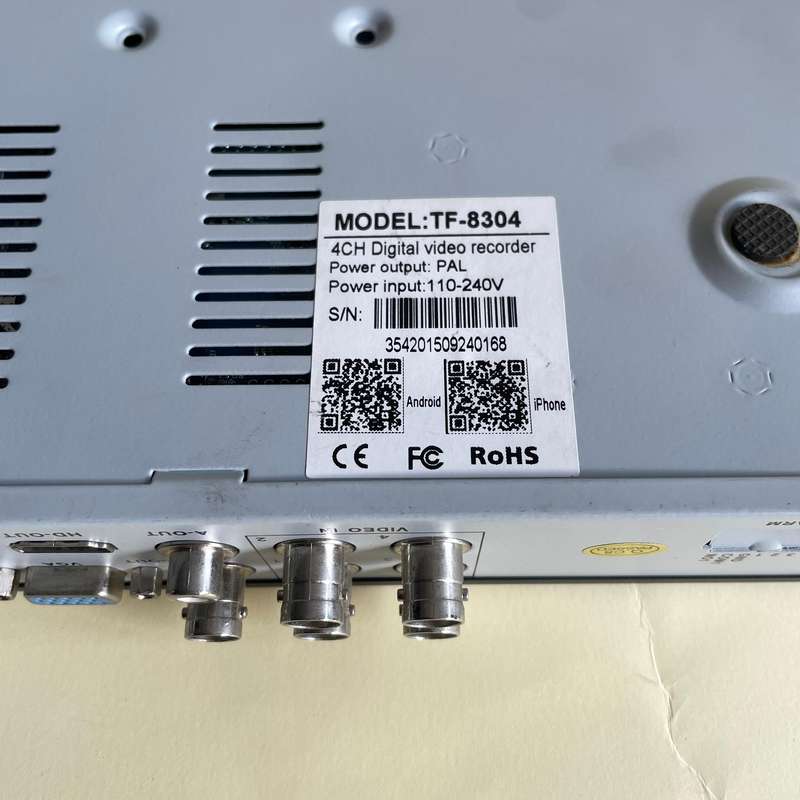 AHD 4 Channel DVR CCTV Recorder