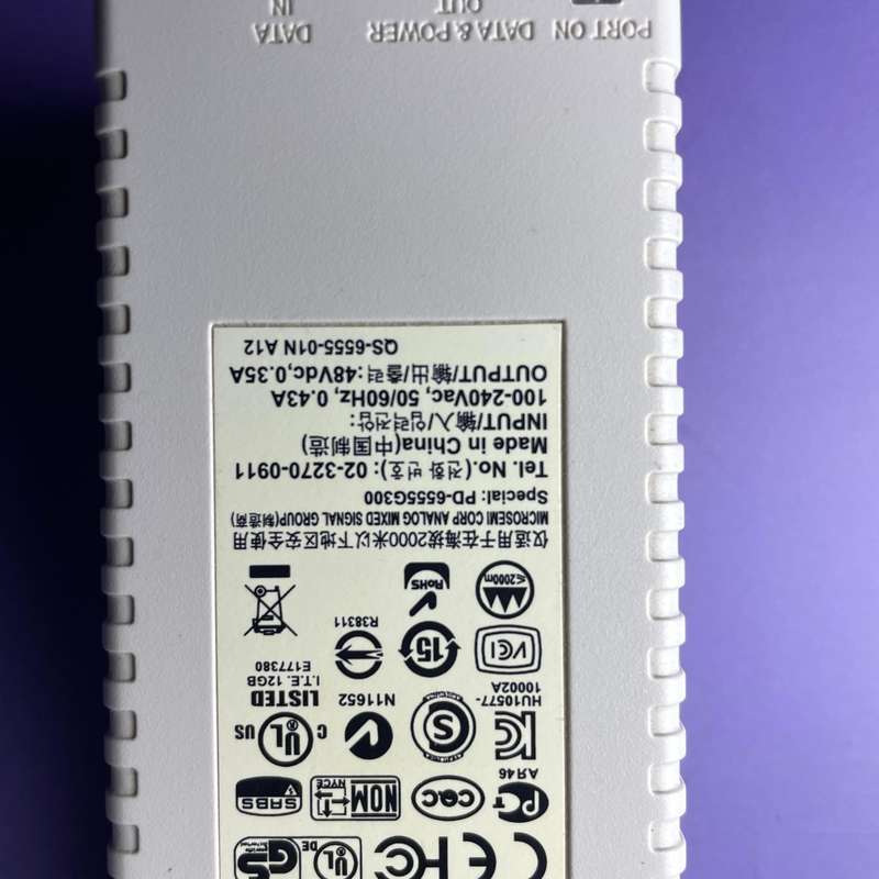 Power D Sine Midspan POE Injector 48V