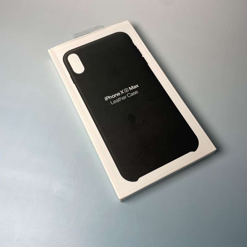 Apple iPhone XS Max Black leather case.