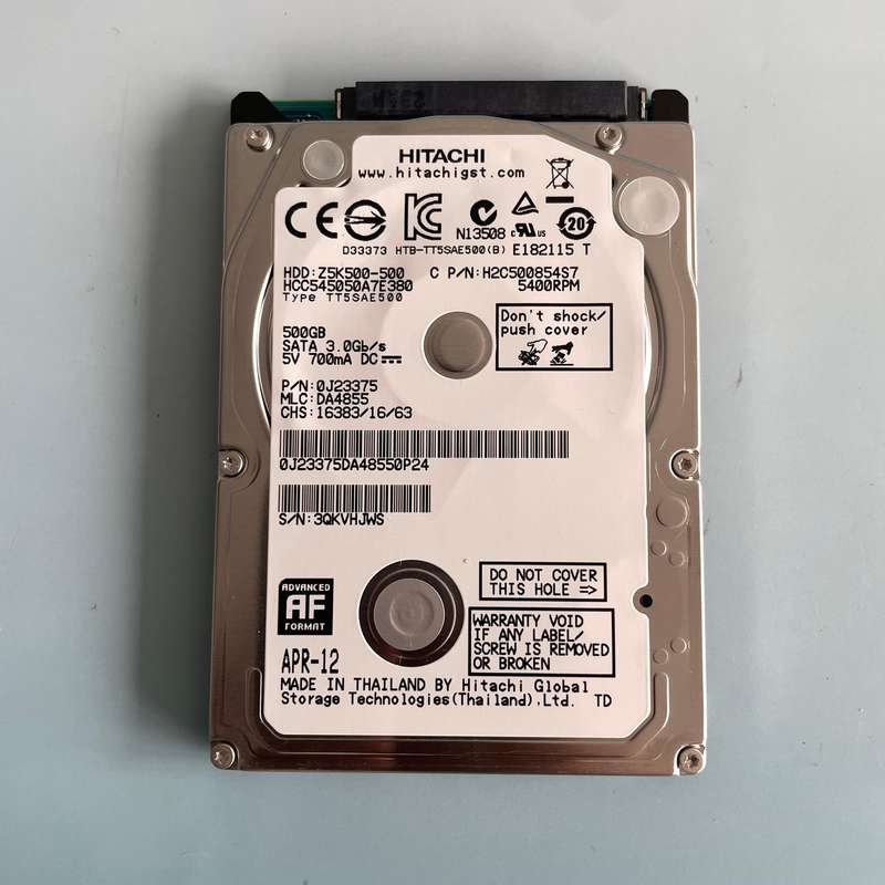 Hitachi 500GB Laptop Hard Drive