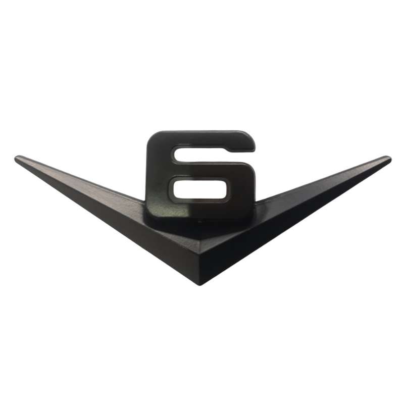 Black V6 Logo Badge