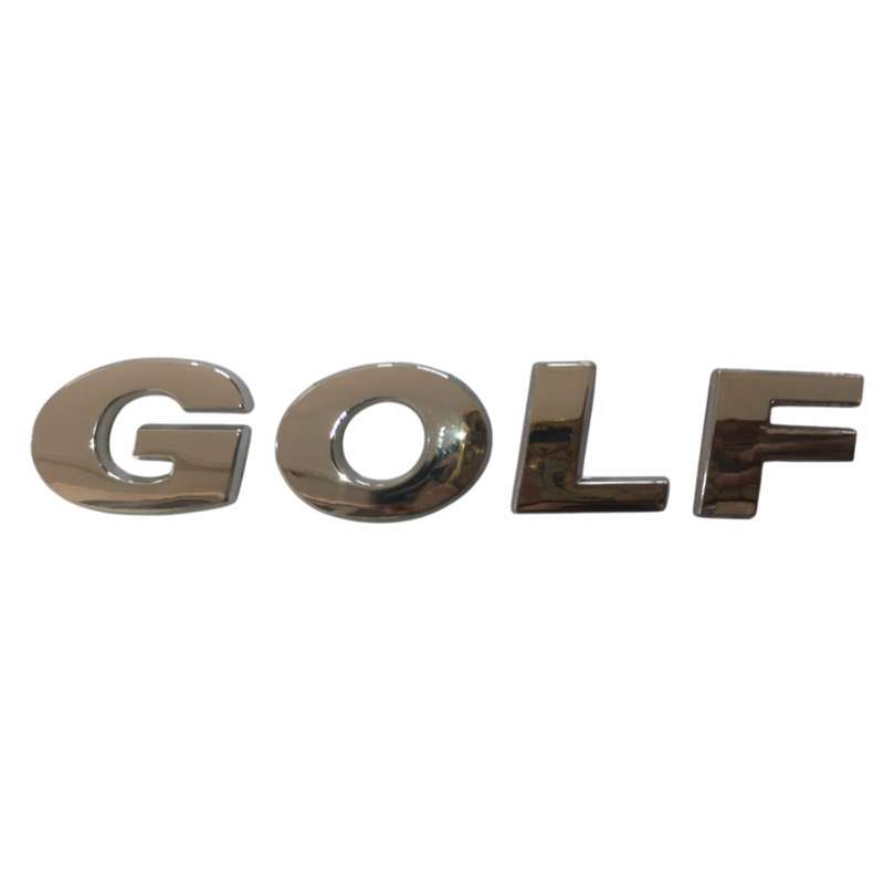 Golf Badge Chrome Old School Design