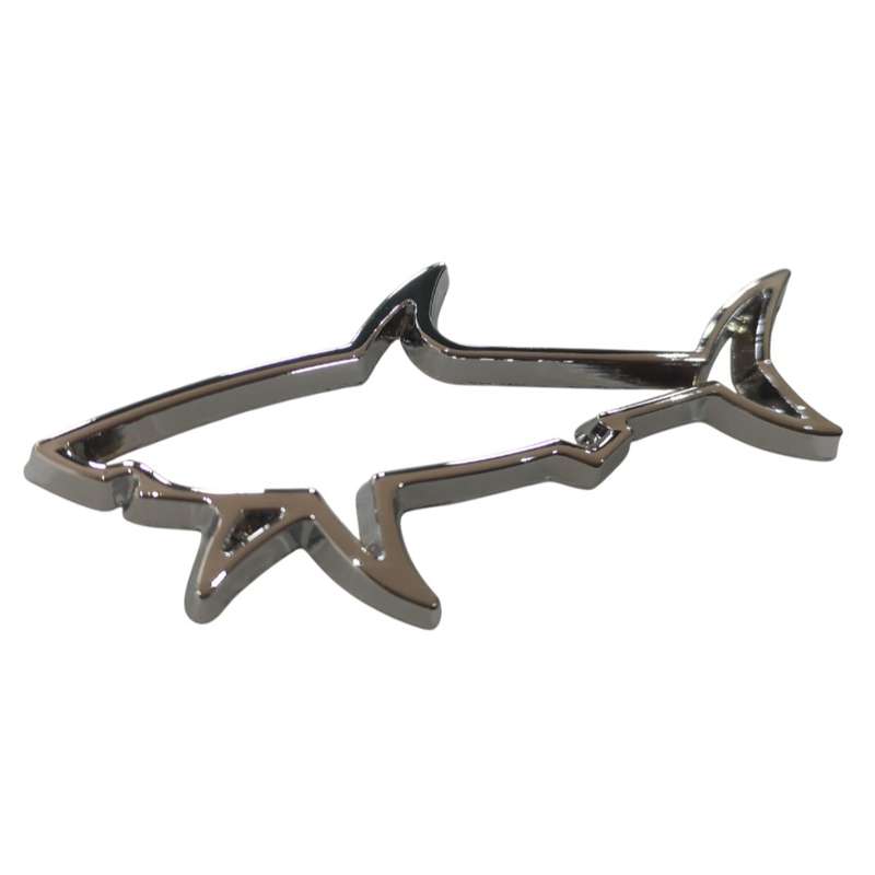 Paul and Shark Chrome Metal Badge