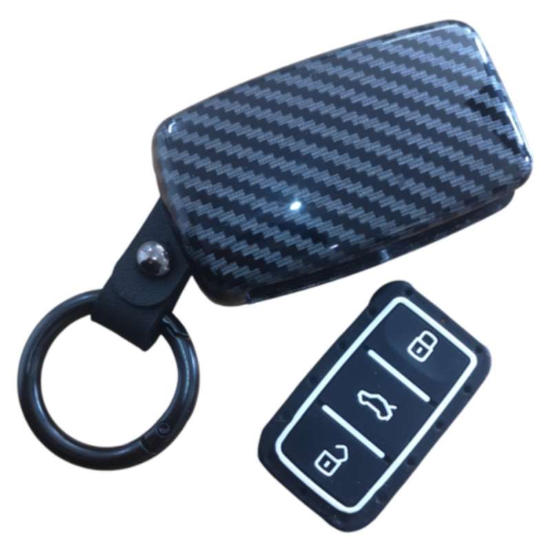 Aluminum Carbon Look Golf 7 Keyring & Key Cover