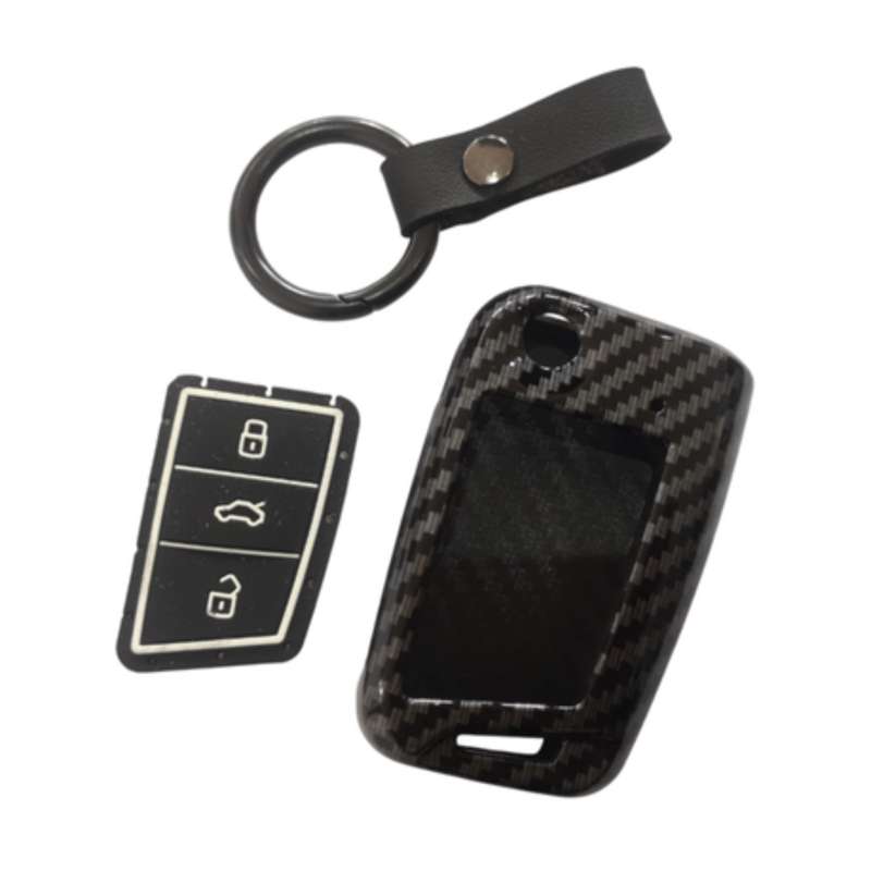 Aluminum Carbon Look Golf 7 Keyring & Key Cover