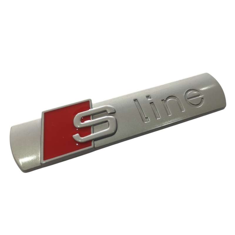Audi S-Line Badge Set Gloss Silver (AD-SLINE-BADGE-GS)