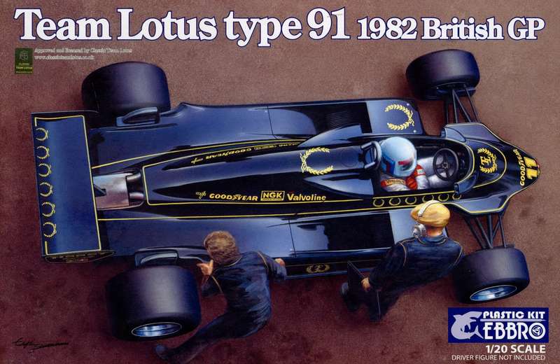 Team Lotus Type 91 1982 British GP - 1/20 Scale (Ebbro)(012)(TH2436)