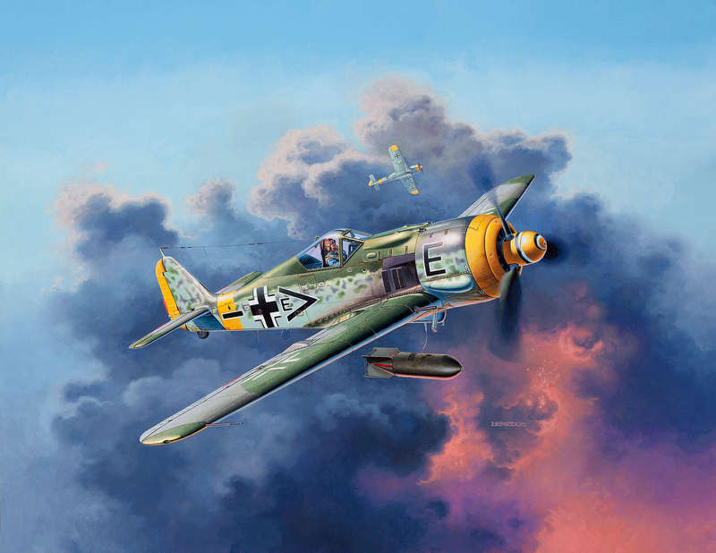 Model Set Focke Wulf Fw190 F-8 1/72 Scale REVELL 63898