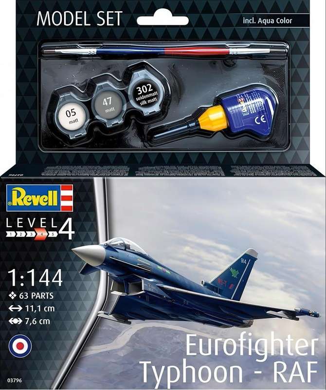 Model Set Eurofighter Typhoon - RAF 1:144 Scale Revell 63796