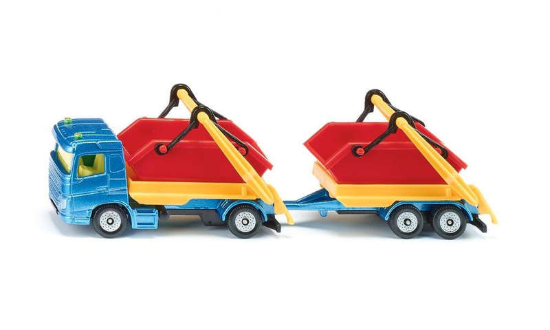 Truck with skip and trailer (Siku 1695)