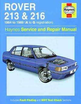 Rover 213 and 216 1984-89 Service and Repair Manual (H1116)