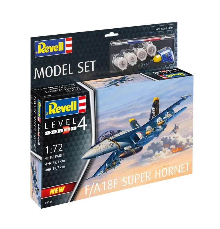 Model Set F/A-18F Super Hornet 1/72 Scale REVELL 63834