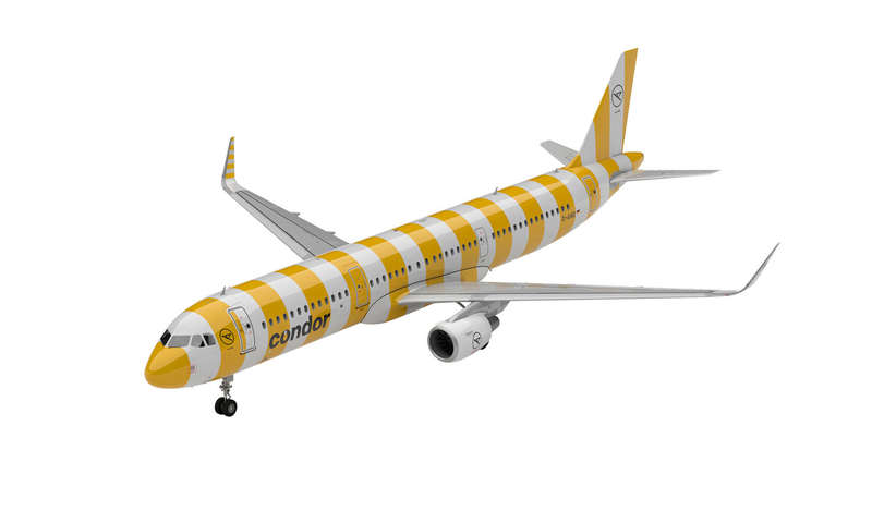 Model Set Airbus A321-200 Condor 1/144 Scale REVELL 63788