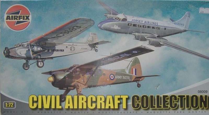 Civil Aircraft Collection - Ford Tri-Motor, Beaver, Heron - 1/72 Scale (Airfix 08009)