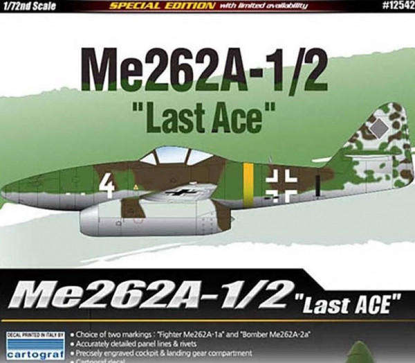 Messerschmitt Me.262A-1/2 "Last Ace" - 1/72 Scale (Academy 12542)