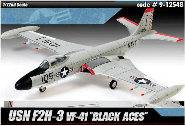 Grumman F2H-3 "Black Aces" - 1/72 Scale (AcaF/A-18E Hornet "Pukin Dogs" - 1/72 Scale (Academy 12547)