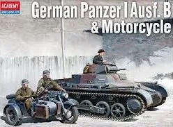 Panzer I Ausf.B & Motorcycle - 1/35 Scale (Academy 13556)