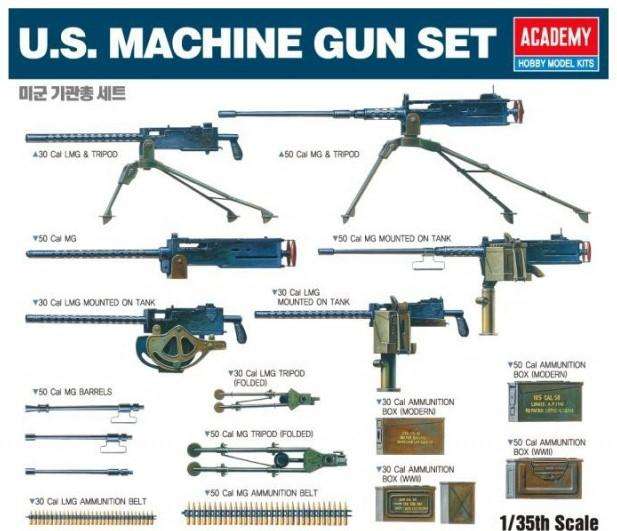 U.S. Machine Gun Set - 1/35 Scale (Academy 1384)