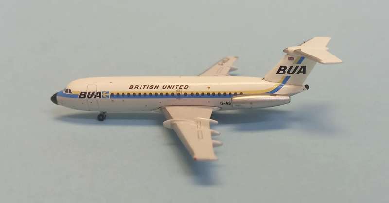 BAC I-II BUA British United - 1/400 Scale (AeroClassics)(ACGASJI)(TAS4527)