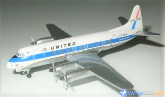 Vickers Viscount 700 United Airlines - 1/400 Scale (Aeroclassics)(ACN7454)(TAS001443)