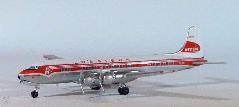 Douglas DC-6B Western Airlines - 1/400 Scale (Aeroclassics)(ACN93127)