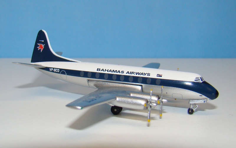 Vickers Viscount 700 Bahamas Airways - 1/400 Scale (Aeroclassics)(ACVPBCD)
