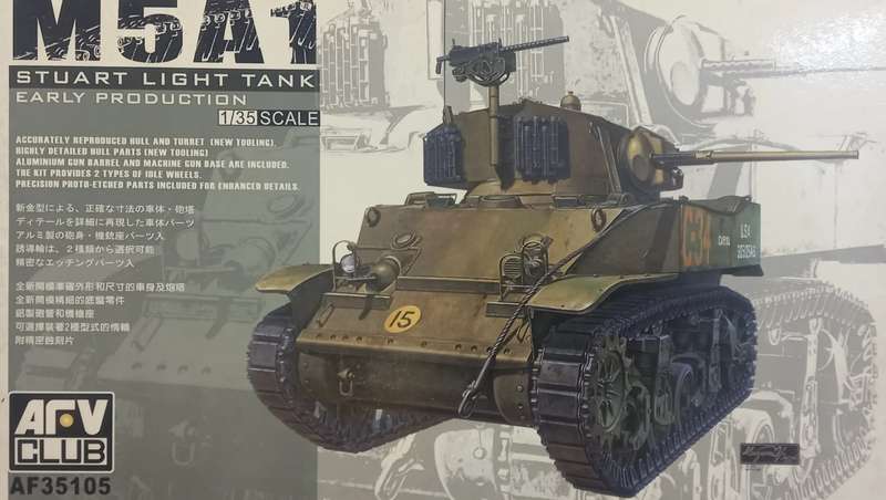 M5A1 Stuart Light Tank Early Production - 1/35 Scale (AFV Club)(AF35105)(ON0273)