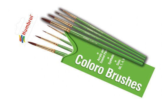 Coloro Brush Pack Size 00/1/4/8 (Humbrol AG4050)