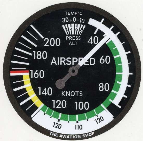 Airspeed Indicator Sticker (AI-3)