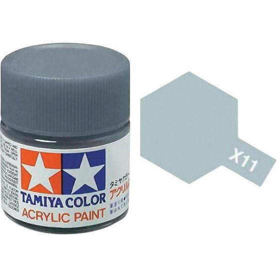 Chrome Silver Acrylic Paint 23ml (X-11)