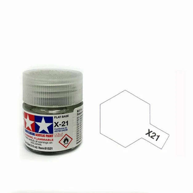 Flat Base Acrylic Paint 23ml (Tamiya X-21)