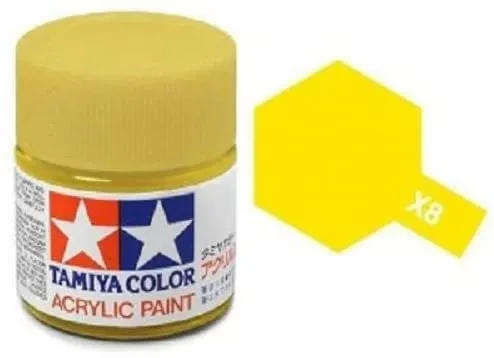 Lemon Yellow Gloss Acrylic Paint 23ml (Tamiya X-8)
