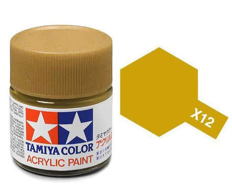 Gold Leaf Acrylic Paint 23ml (Tamiya X-12)