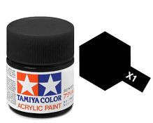 Gloss Black Acrylic Paint 23ml (Tamiya X-1)