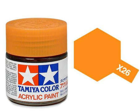 Clear Orange Acrylic Paint 23ml (Tamiya X-26)
