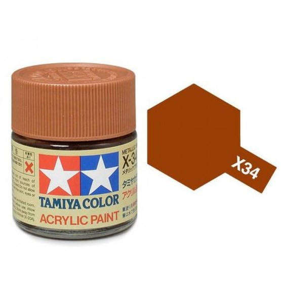 Metallic Brown Acrylic Paint 23ml (Tamiya X-34)