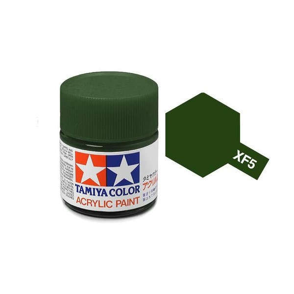 Flat Green Acrylic Paint 23ml (Tamiya XF-5)