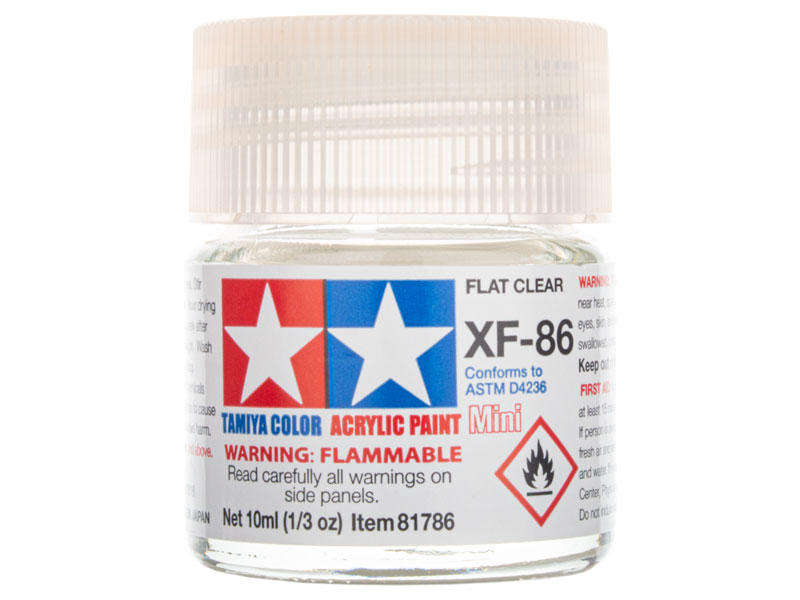 Flat Clear Mini Acrylic Paint 10ml (Tamiya XF-86)