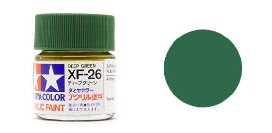 Matt Deep Green Acrylic Paint 3ml (Tamiya XF-26)