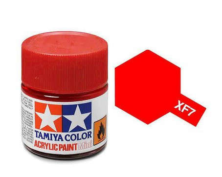 Flat Red Acrylic Paint 23ml (Tamiya XF-7)