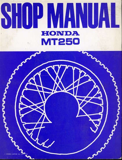 Honda MT250 Shop Manual (B1500902)